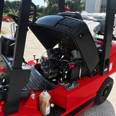 OF-L25 engine compartment with hood raised
