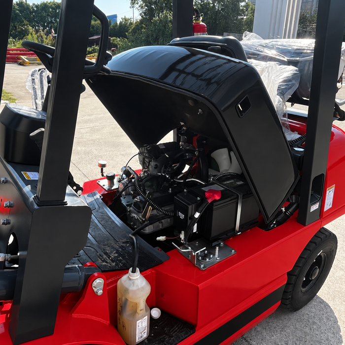 OF-L25 engine compartment with hood raised
